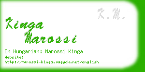 kinga marossi business card